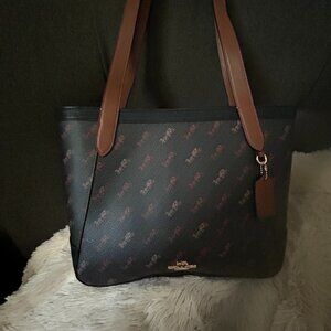 Coach Horse and Carriage Coated Tote